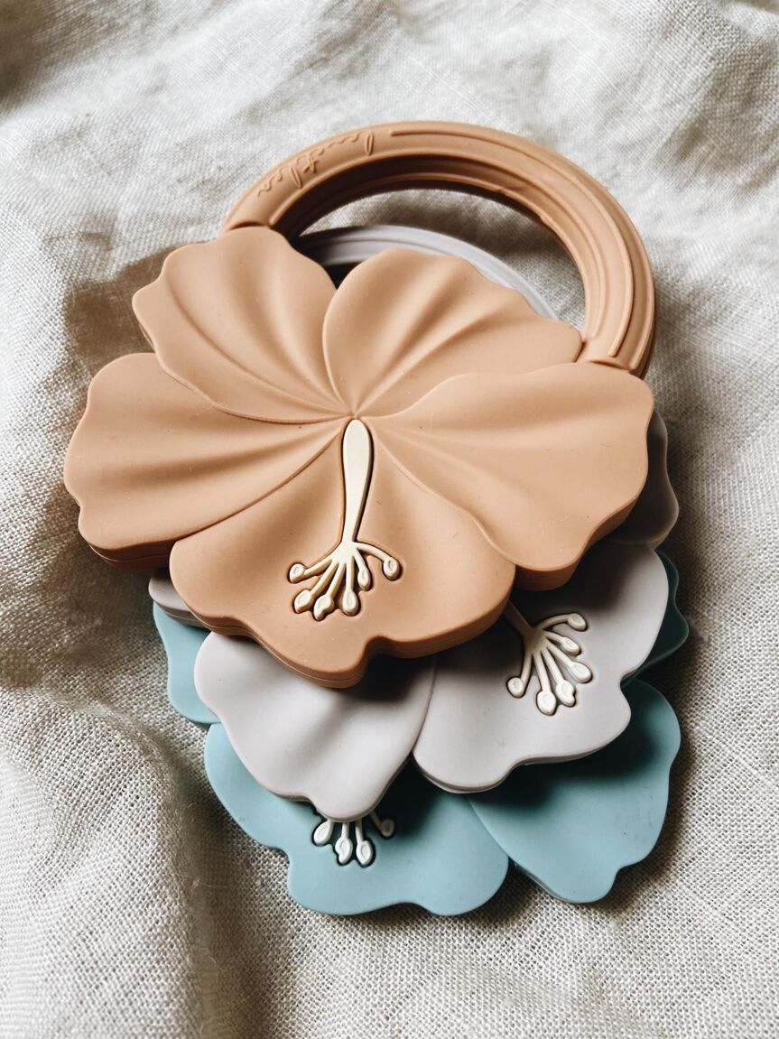 Anneau de dentition Hibiscus - Mini bouchon