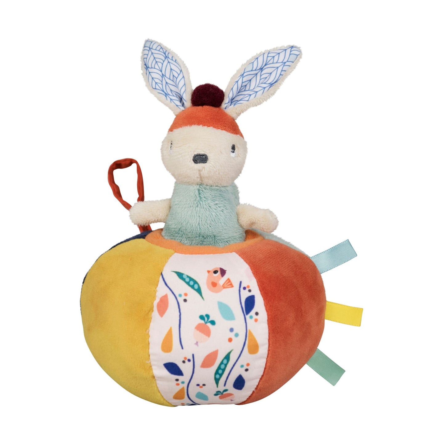 Balle d'activités Gabin lapin - Mini bouchon