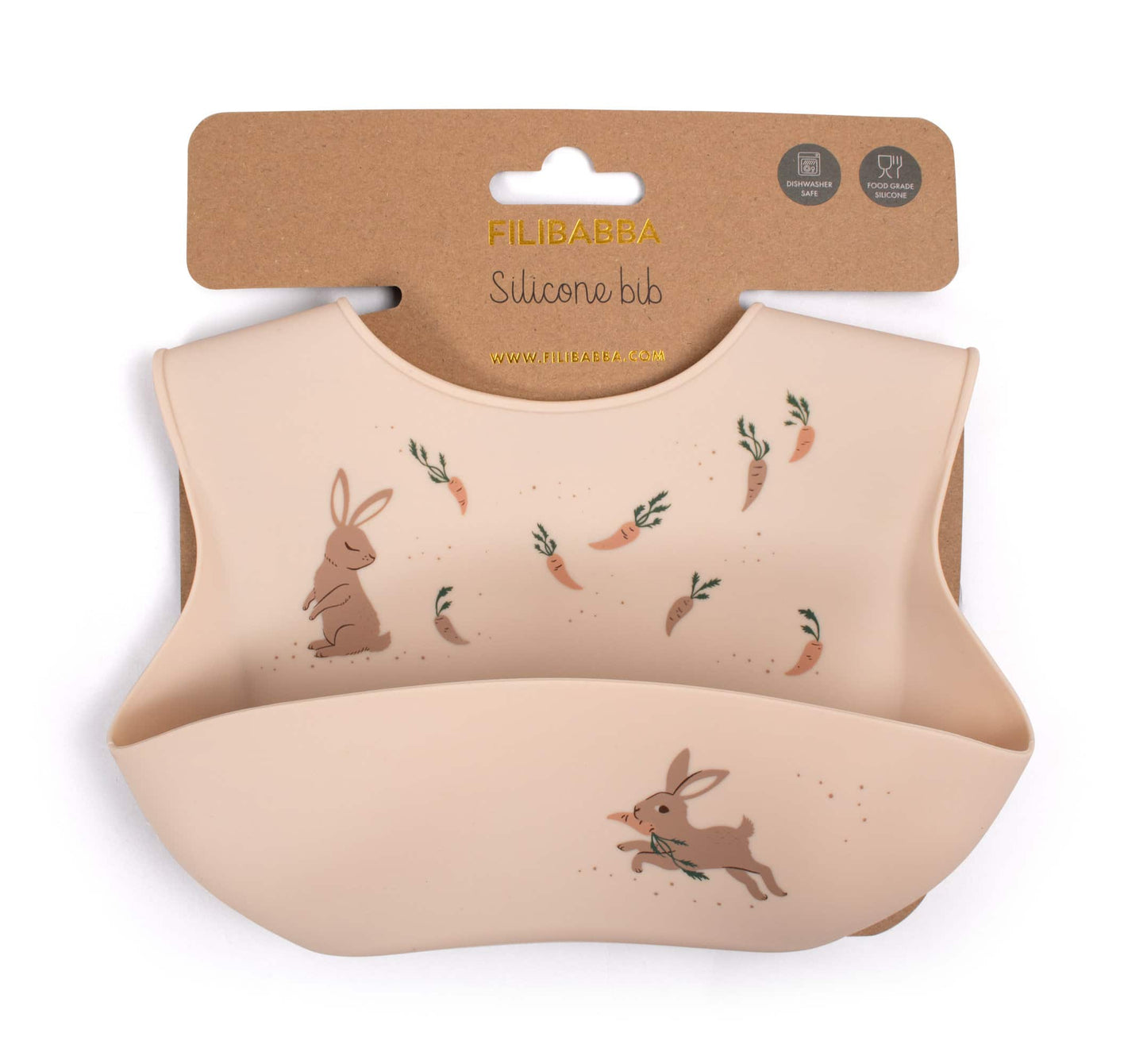 Bavoir silicone - Lapin - Mini bouchon