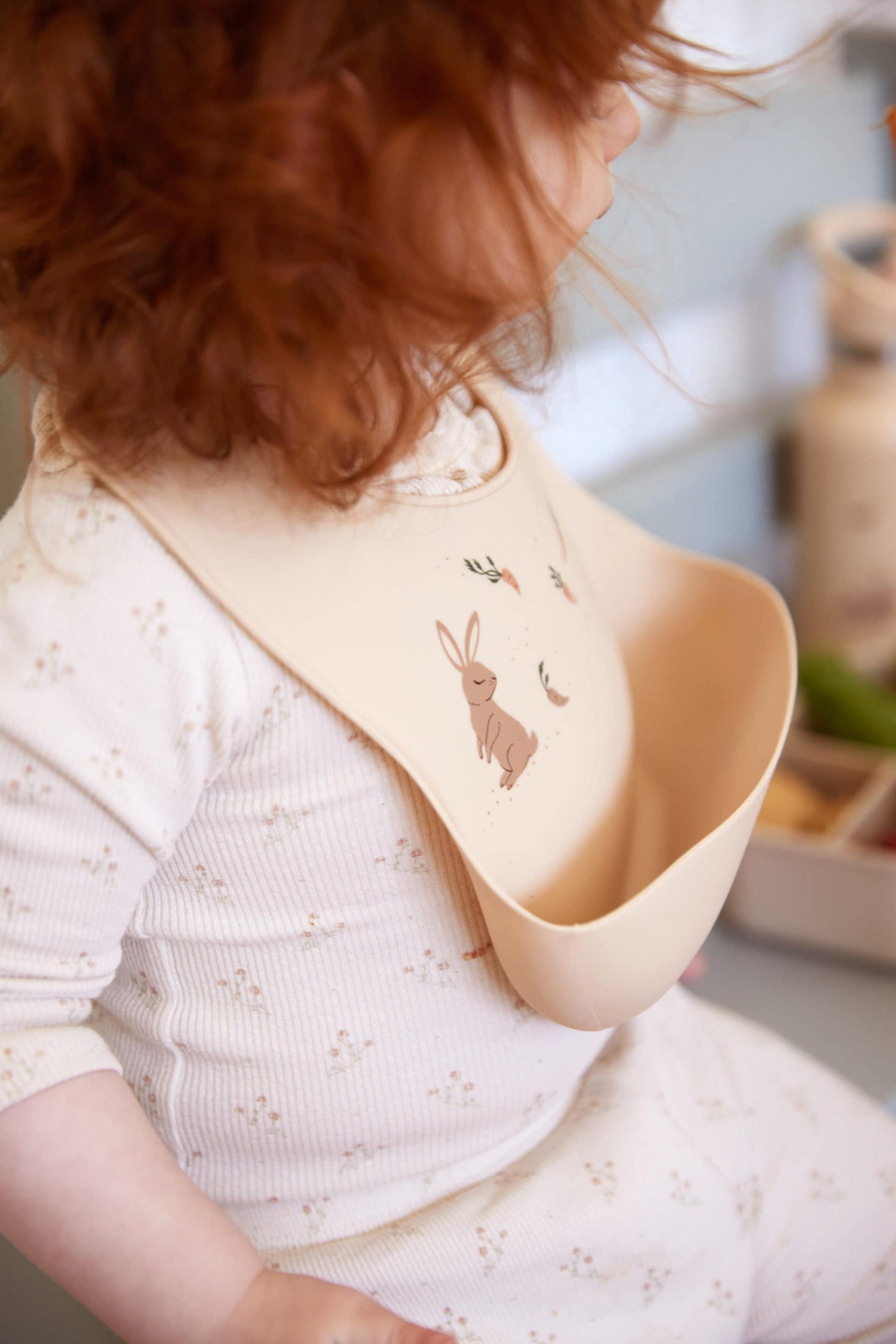 Bavoir silicone - Lapin - Mini bouchon