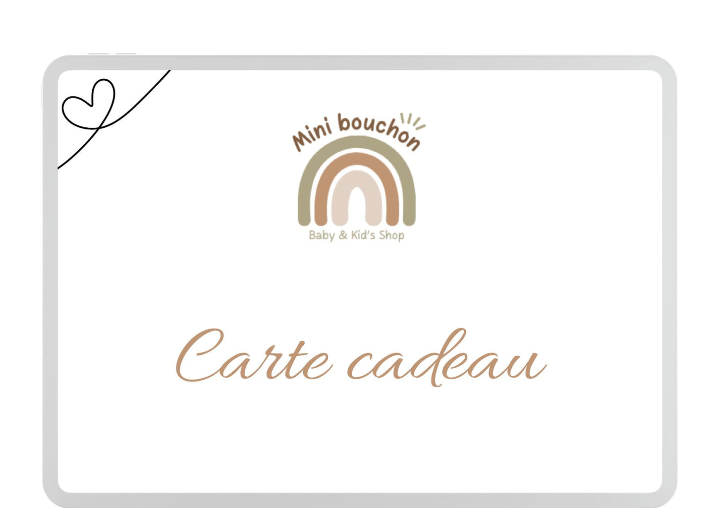 Carte-cadeau - Mini bouchon
