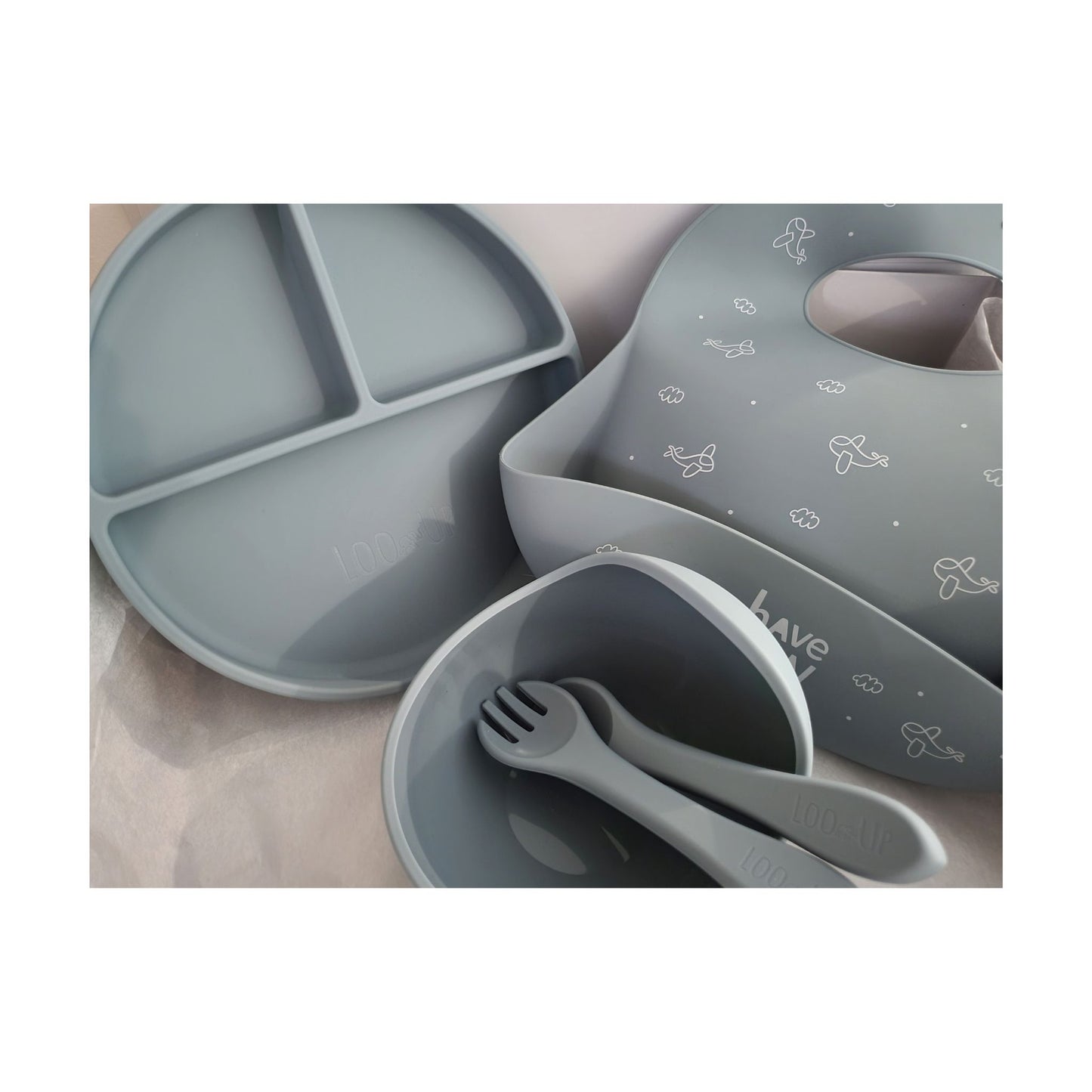 Coffret repas - Bleu - Mini bouchon