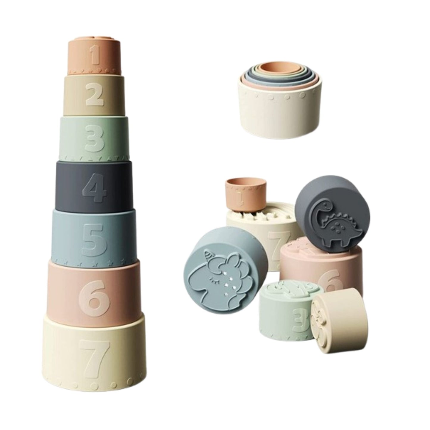 Gobelets en silicone empilables - Mini bouchon