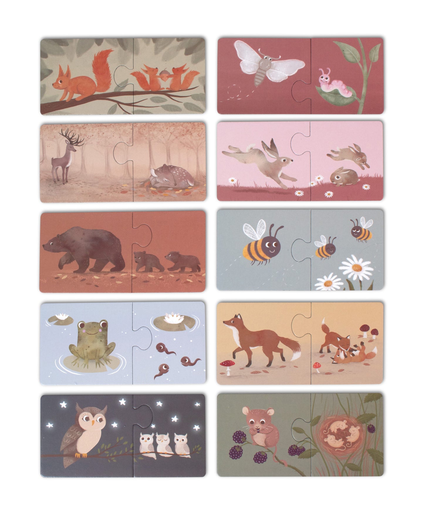 Puzzle Maman et ses bébés - Animaux nordiques - Mini bouchon