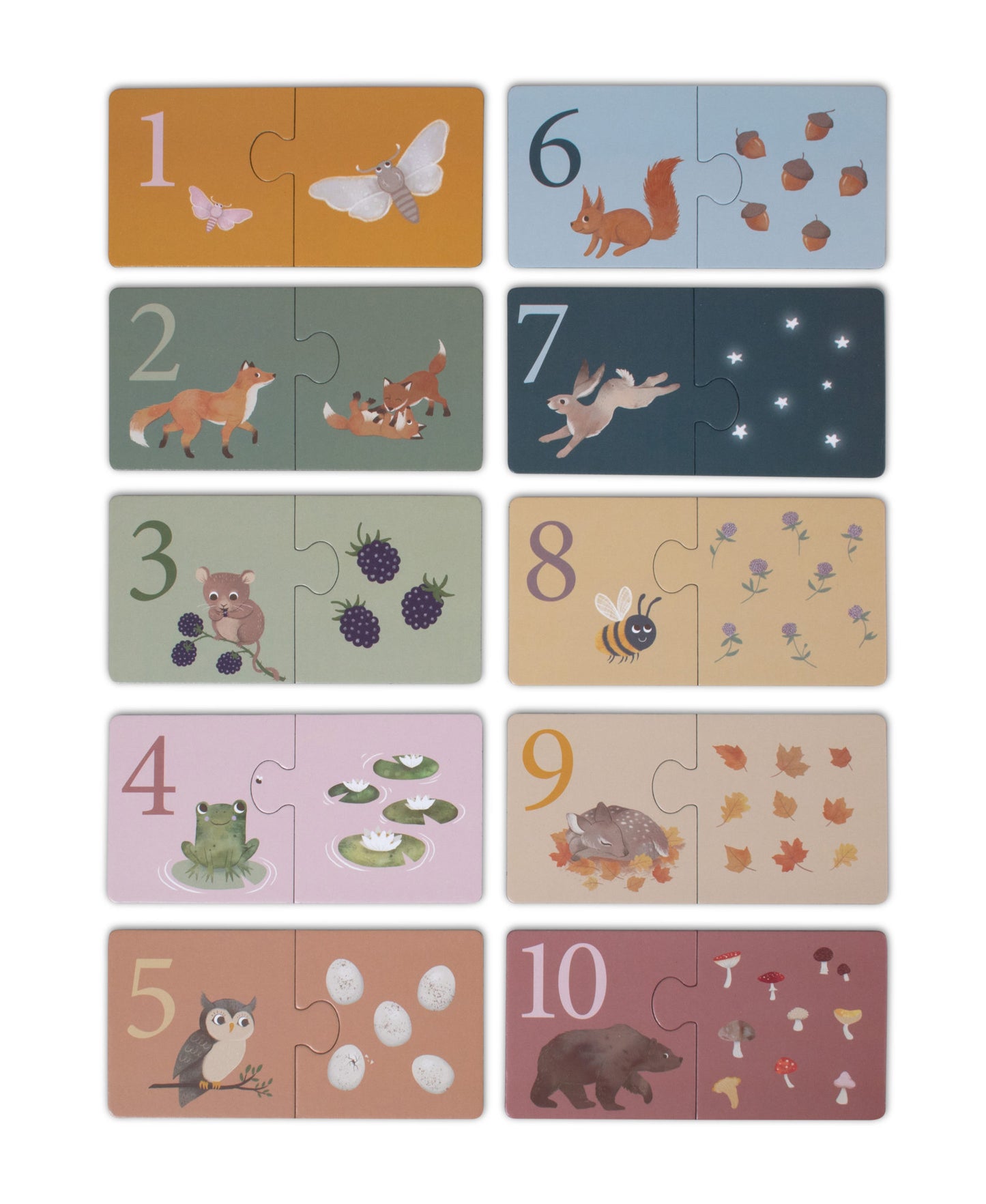 Puzzle Apprendre à compter - Animaux nordiques - Mini bouchon