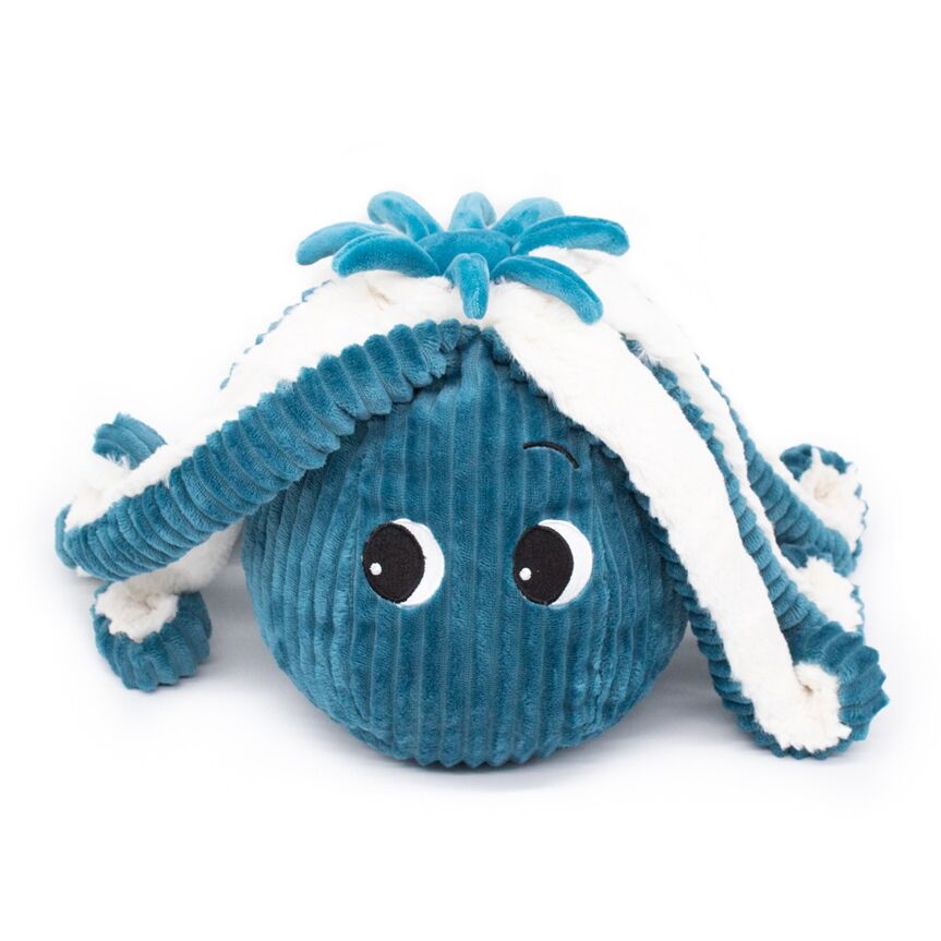 Peluche pieuvre maman et bébé - Bleue - Mini bouchon