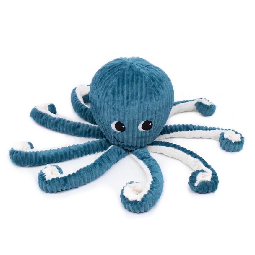 Peluche pieuvre maman et bébé - Bleue - Mini bouchon