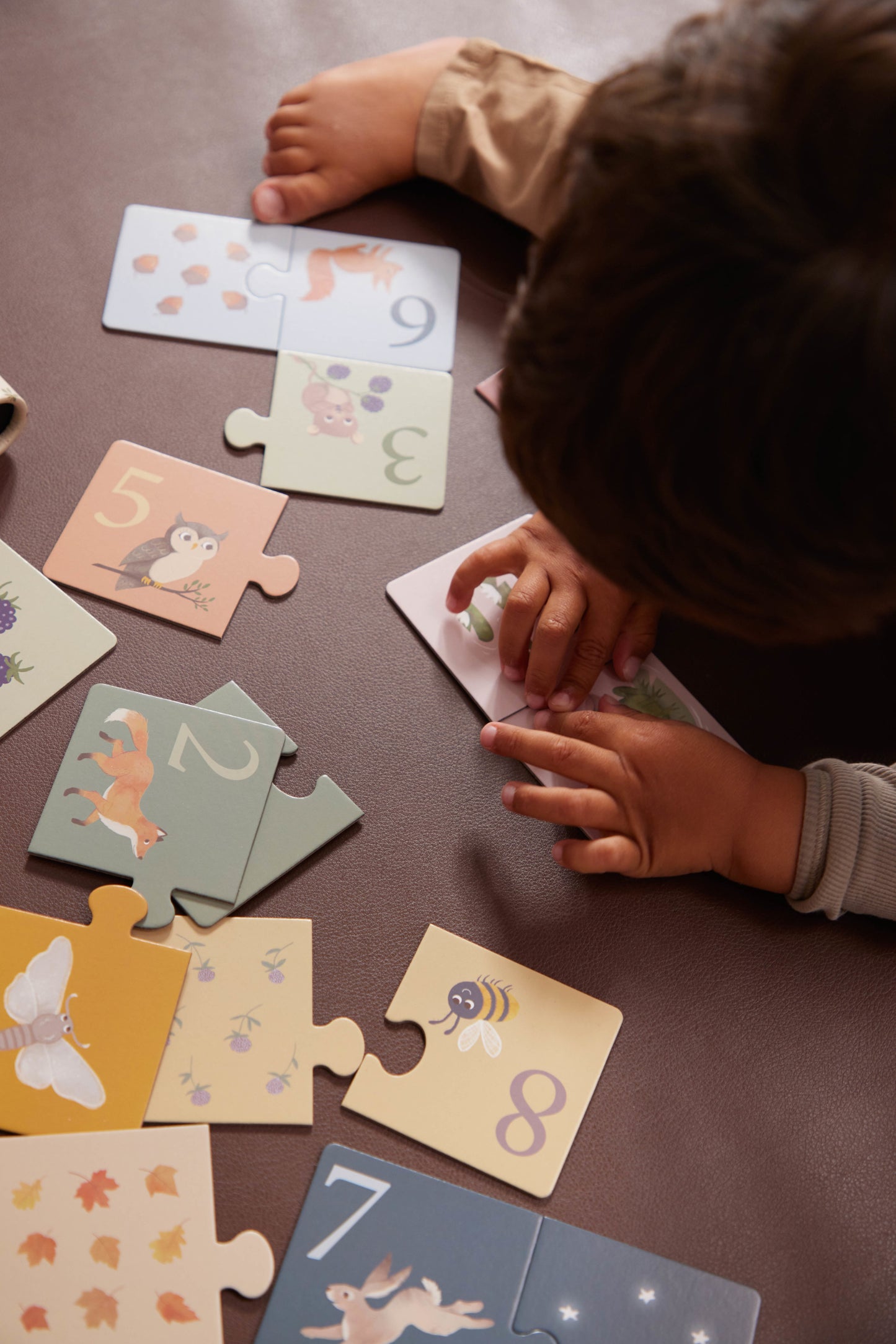 Puzzle Apprendre à compter - Animaux nordiques - Mini bouchon