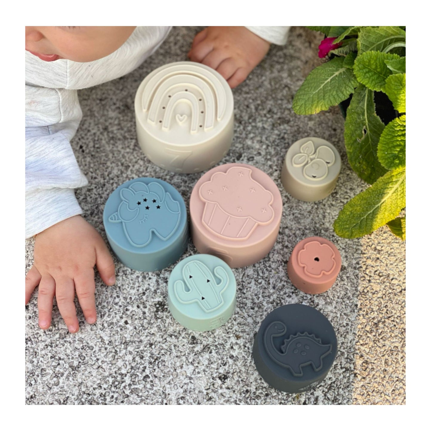 Gobelets en silicone empilables - Mini bouchon