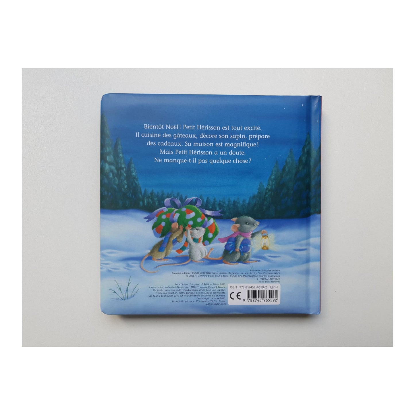 Livre Joyeux Noël petit hérisson - Mini bouchon