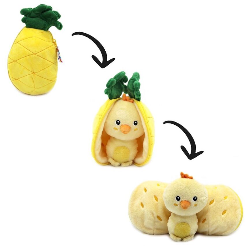 Peluche Nugget le poussin ananas - Mini bouchon