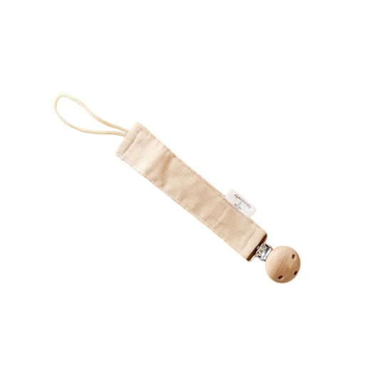 Attache tétine beige - Mini bouchon