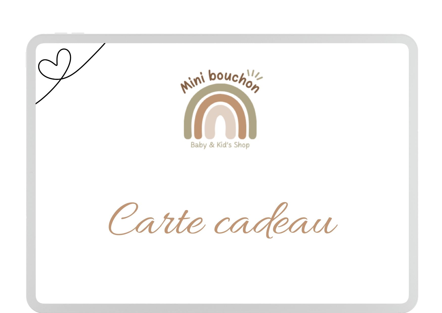 Carte-cadeau - Mini bouchon