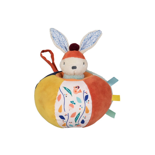 Balle d'activités Gabin lapin - Mini bouchon