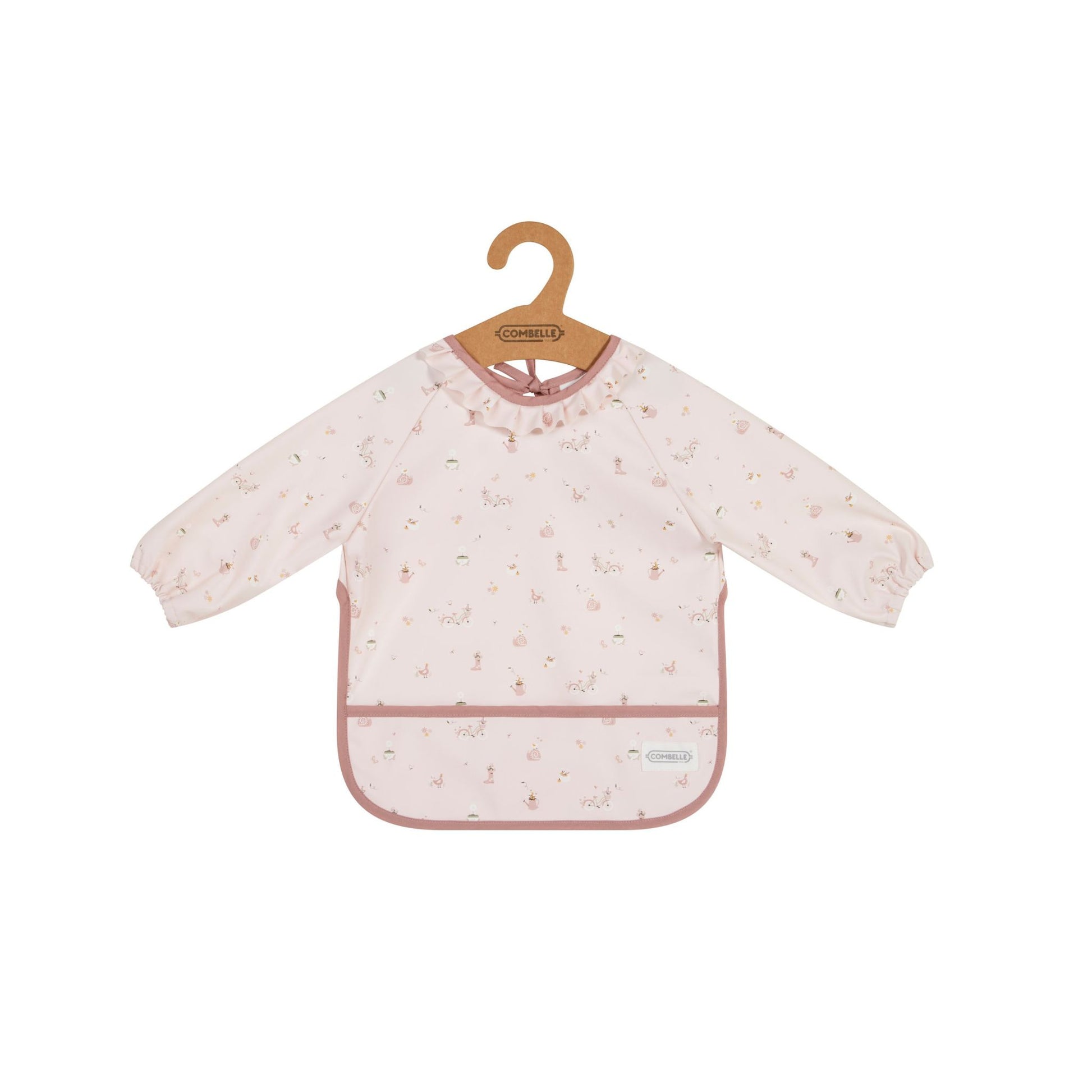 Bavoir à manches - Rose - Mini bouchon