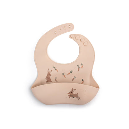 Bavoir silicone - Lapin - Mini bouchon
